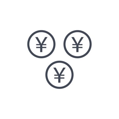 yen simgesi. Arka planda izole vektör. düz vektör sembolü tasarımı 