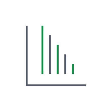 grafik çizelgesi simgesi, vektör illüstrasyonu