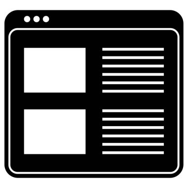 İnternet sitesi. Web simgesi basit illüstrasyon 