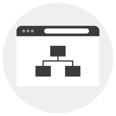 Bilgisayar veri simgesi, düz tasarım. vektör illüstrasyonu. 