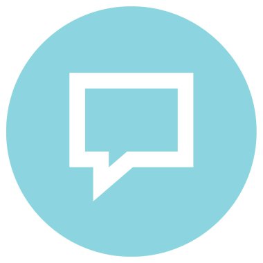 Sohbet balonu simgesi. vektör illüstrasyonu 