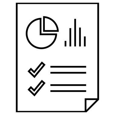 Rapor ver. Web simgesi basit illüstrasyon