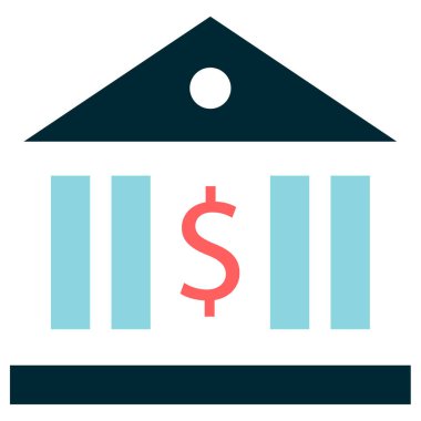 Modern bankacılık simgesinin vektör illüstrasyonu      