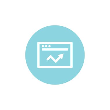 Web tarayıcı simgesi. Düz dizayn. Vektör illüstrasyonu. 