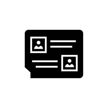 glyph vektöründe sunum kartı simgesi 