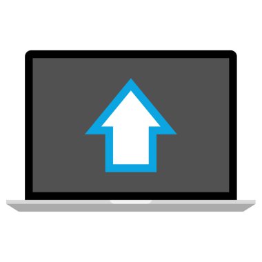 ok simgesi, vektör illüstrasyonlu bilgisayar monitörü. 