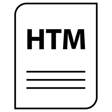 htm dosya uzantısı vektör illüstrasyonu. 