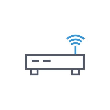 router simgesi vektör illüstrasyonu