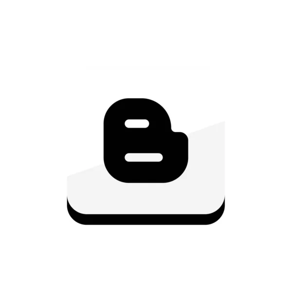Blogger Social Media Logo Teilen Web Symbol Einfache Illustration — Stockvektor