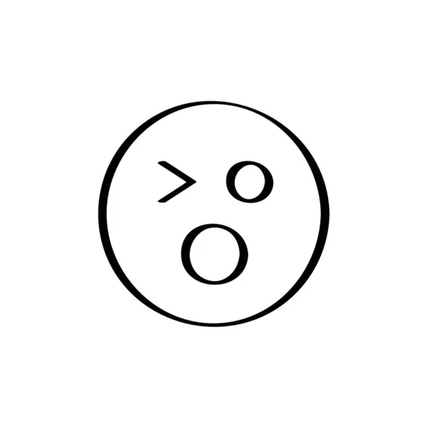 単一の悲しい顔のアイコンのベクトル図 — ストックベクタ
