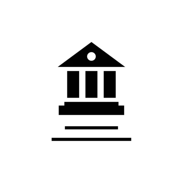 Banque Bâtiment Icône Vecteur Isolé — Image vectorielle