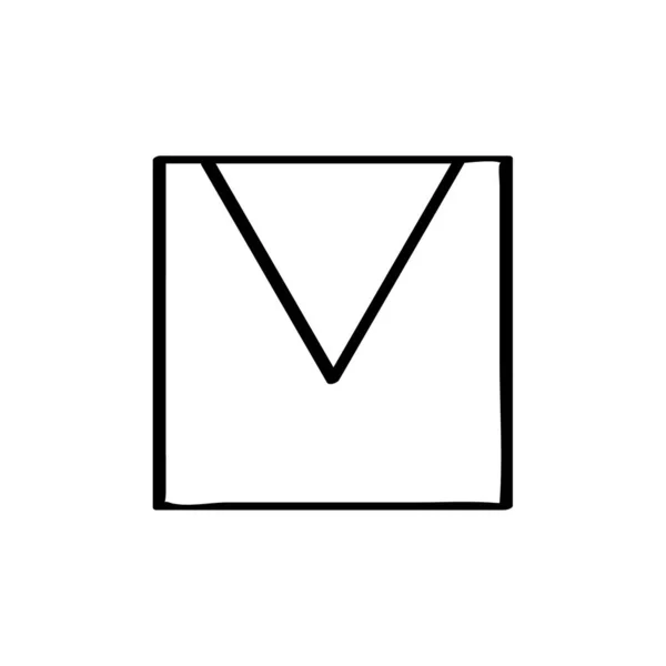 Pfeil Nach Unten Symbol Vektor Illustration — Stockvektor
