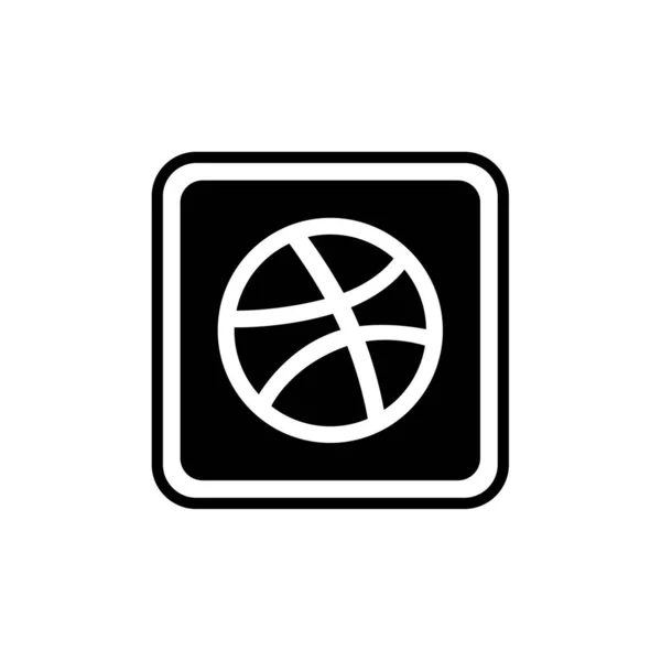Dribbble Social Media Logo Vektorové Ilustrace — Stockový vektor