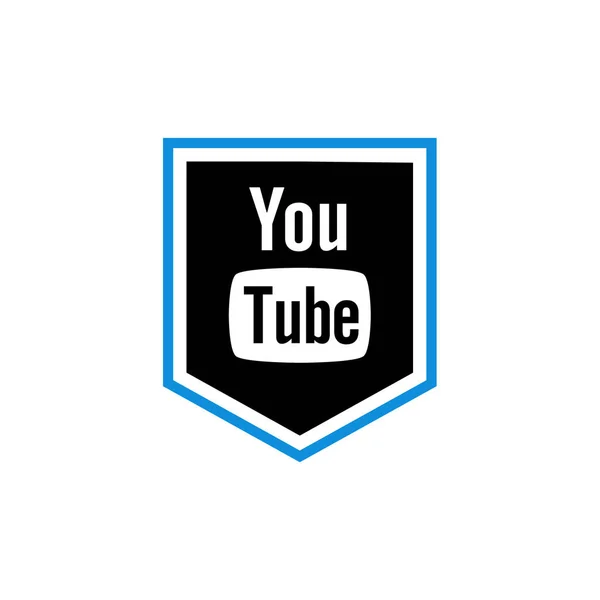 Tubo Logotipo Redes Sociales — Vector de stock