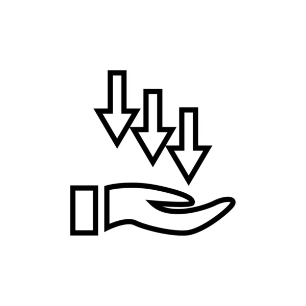 Hand Håller Pilar Ikonen Vektor Illustration — Stock vektor