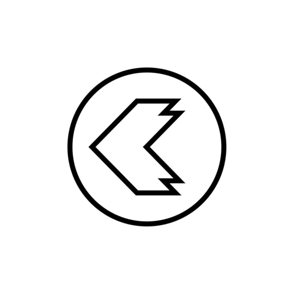 Left Arrow Icon Vector Illustration — Stock Vector