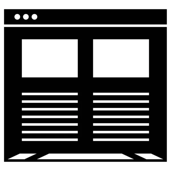 Icono Del Navegador Web Diseño Plano Ilustración Vectorial — Vector de stock