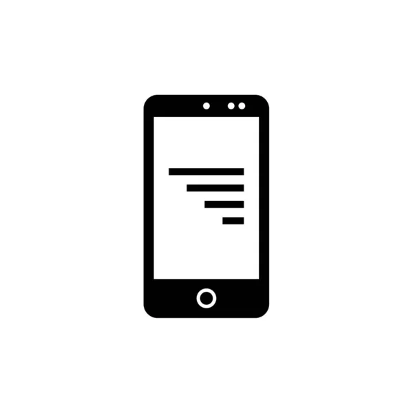 Smartphone Icône Vecteur Isolé Sur Fond Blanc — Image vectorielle