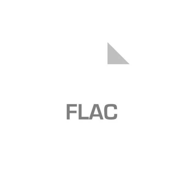 Icono Del Archivo Flac Ilustración Vectorial Diseño Simple — Archivo Imágenes Vectoriales