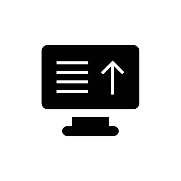 Webとモバイルアプリのデザインのための白い背景に隔離されたコンピュータのアイコンベクトル ラップトップのロゴのコンセプト — ストックベクタ