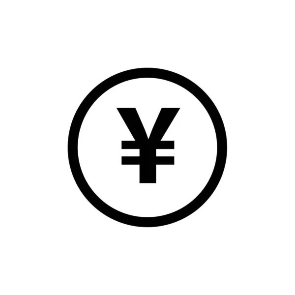 Yen Icoon Geïsoleerde Vector Achtergrond Vlakke Vector Symbool Ontwerp — Stockvector