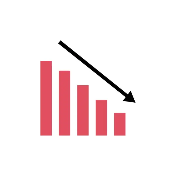 Business Graph Icon Vector — Stock Vector