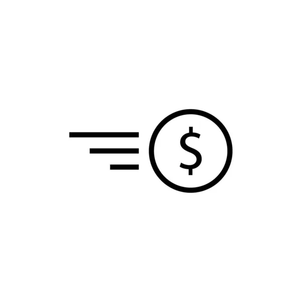 Ilustración Simple Del Signo Del Dinero Los Icono Gráfico Dólar — Archivo Imágenes Vectoriales