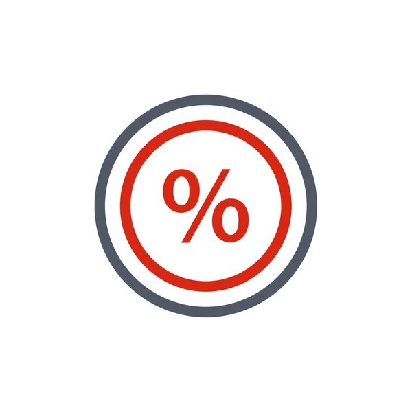Percentage Web Icoon Eenvoudige Illustratie — Stockvector
