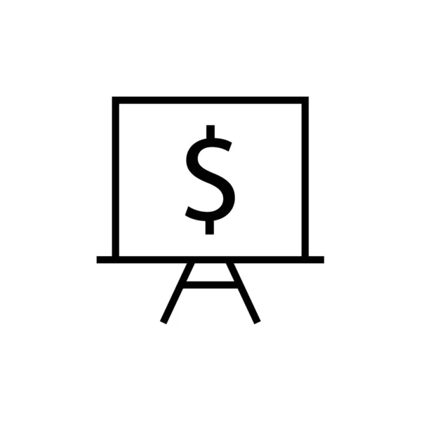 Ícone Análise Negócios Ilustração Simples — Vetor de Stock