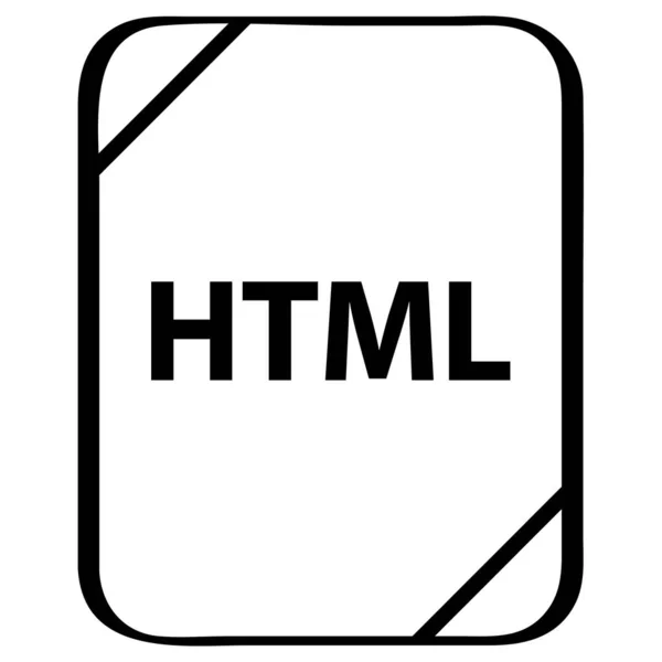 Html Fájltípus Ikonjának Vektoros Illusztrációja — Stock Vector