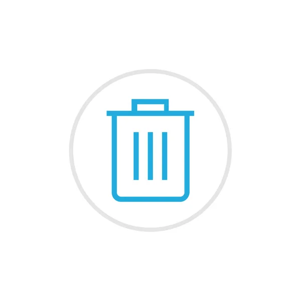 Trash Bin Web Icon Illustration — Stock Vector