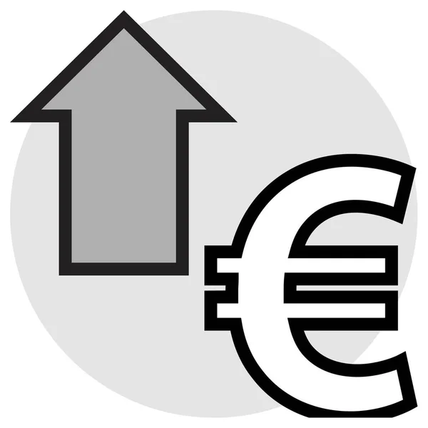 Euro Web Icon Vector Illustration — Stock Vector
