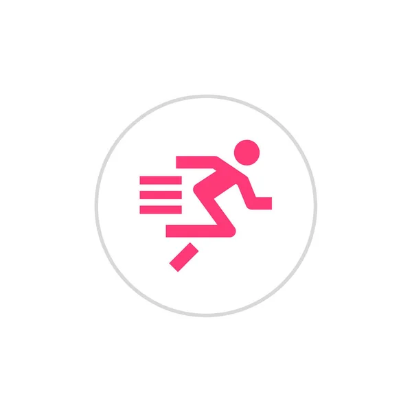 Running Man Icon Esportes Atletismo — Vetor de Stock
