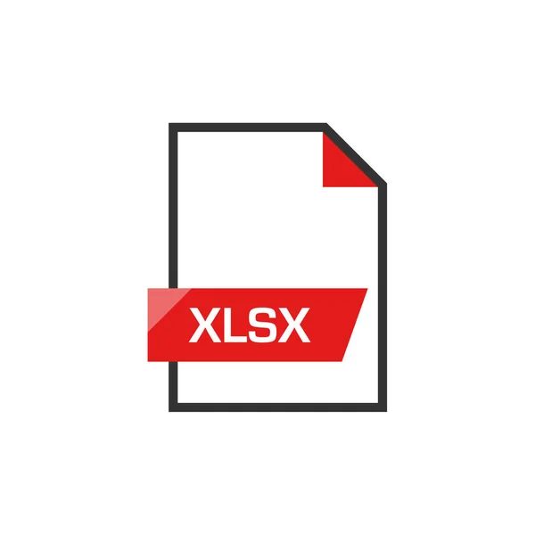 Xlsx Dateiformat Symbol Vektorillustration Einfaches Design — Stockvektor