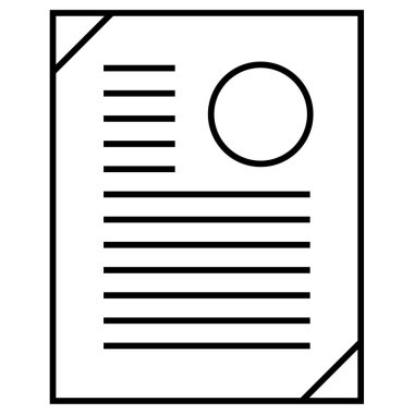 Belge. Web simgesi basit illüstrasyon