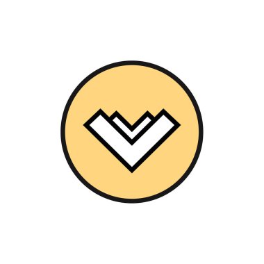 ok simgesinin vektör illüstrasyonu