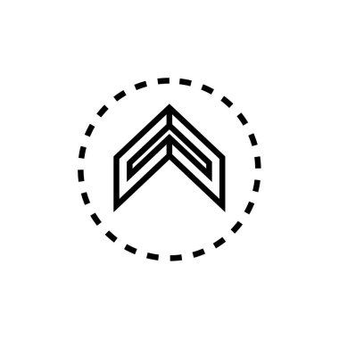 Web ve mobil uygulama tasarımınız için beyaz arkaplanda izole edilmiş ok simgesi vektörü, yukarı logo konsepti