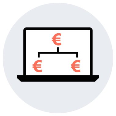 Para için. Web simgesi basit illüstrasyon