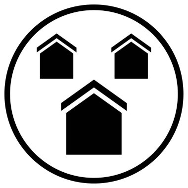  Gayrimenkul ev web simgesi basit illüstrasyon