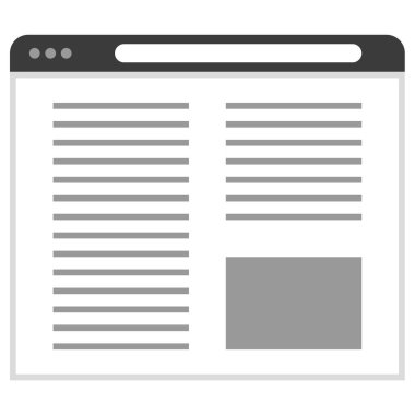 İnternet tarayıcı sayfası. ui ux 'nun basit tasarımı  