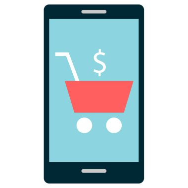 İnternetten alışveriş. vektör illüstrasyonu