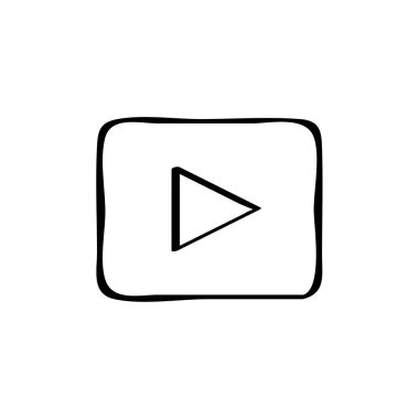 Video simge vektör çizim oynamak