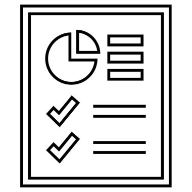 Kontrol listesi simgesi, vektör illüstrasyonu