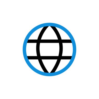 Dünya küresel ikon vektör çizimi tasarımı