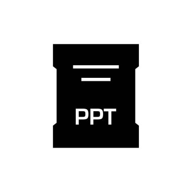 ppt dosya biçimi simgesi, vektör illüstrasyonu