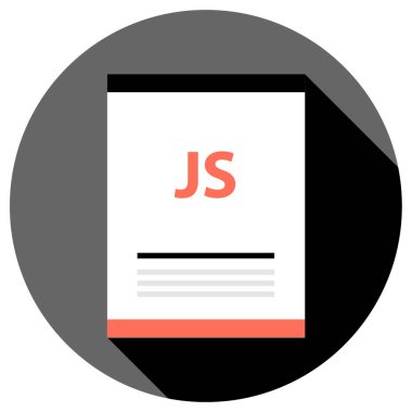 js dosya simgesi, vektör illüstrasyonu basit tasarım