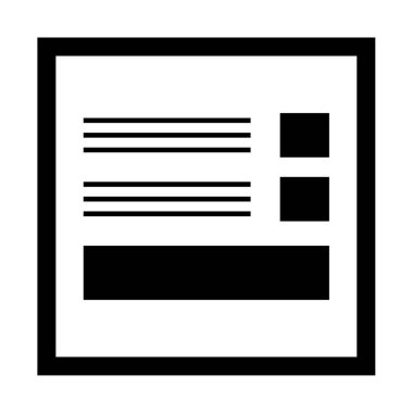 Belge. Web simgesi basit illüstrasyon