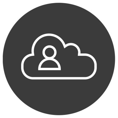 Bulut. Web simgesi basit illüstrasyon