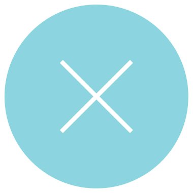 Vektör simgesini iptal et. düz dizayn biçimi