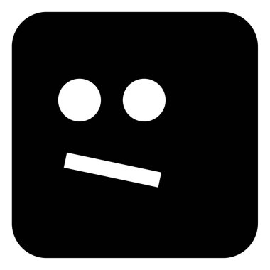 emoji düz simgesi, vektör illüstrasyonu 